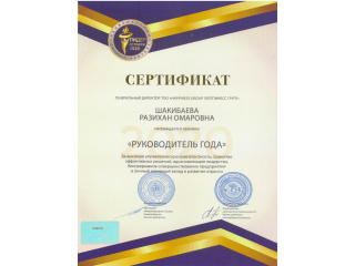 Руководитель года 2020. Шакибаева Р.О.